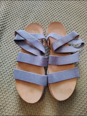 Vintage Blue Multi-Strap Women's Sandals